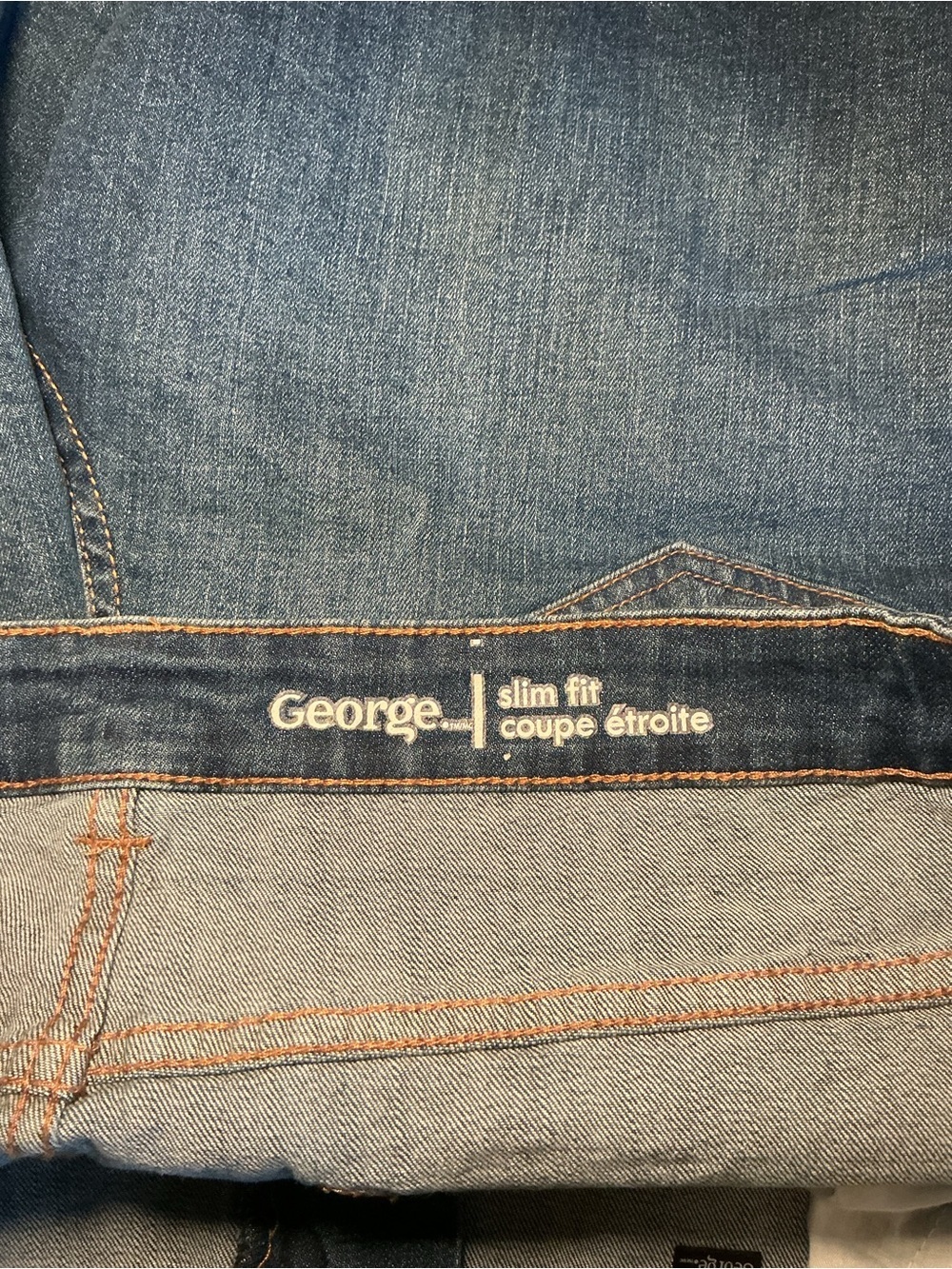 NWOT George Men’s Blue Slim-fit Denim 5-Pocket Jean Shorts - Picture 4 of 6
